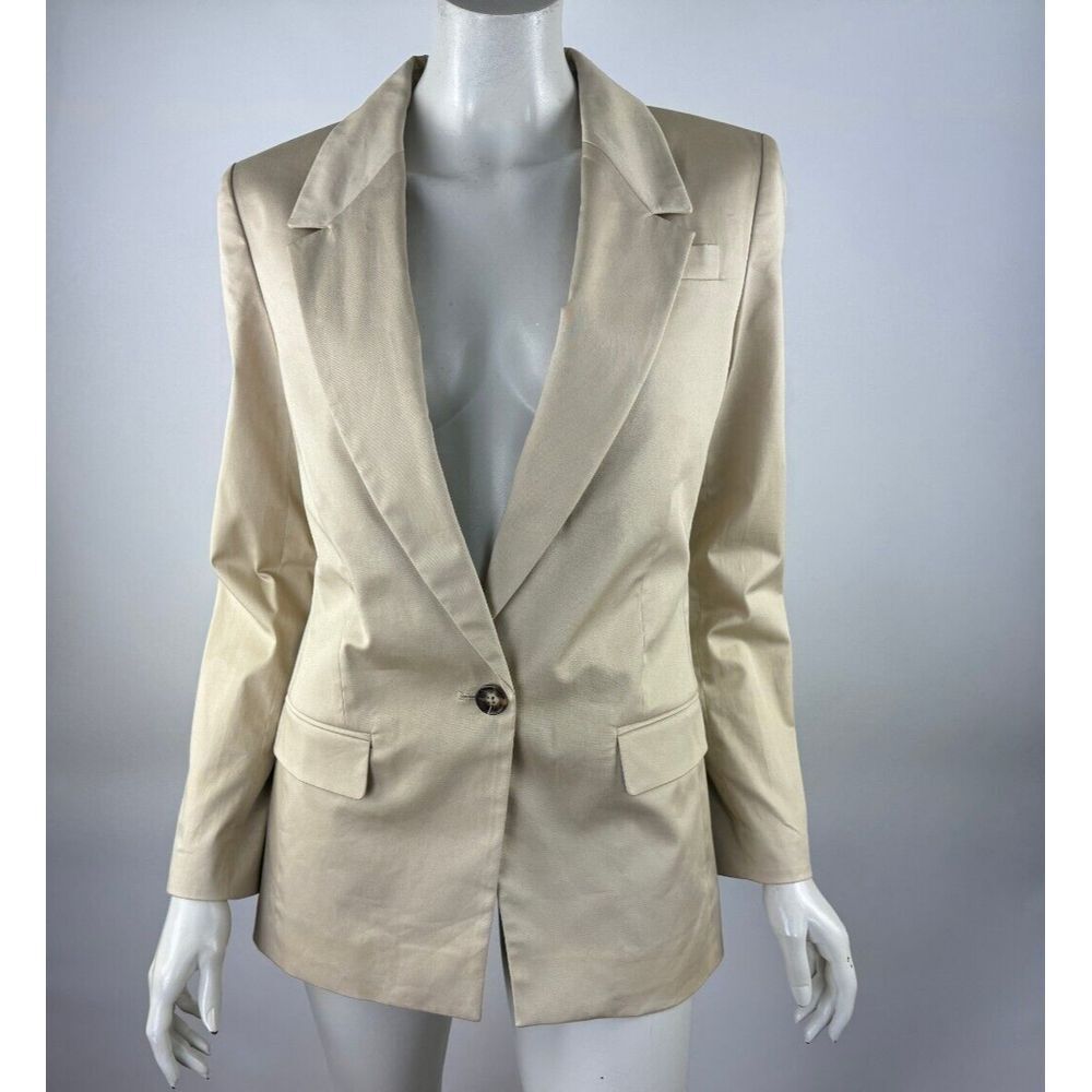 J Crew Willa Blazer Women 6? $198 Stretch Cotton One Button Lined Jacket BG120